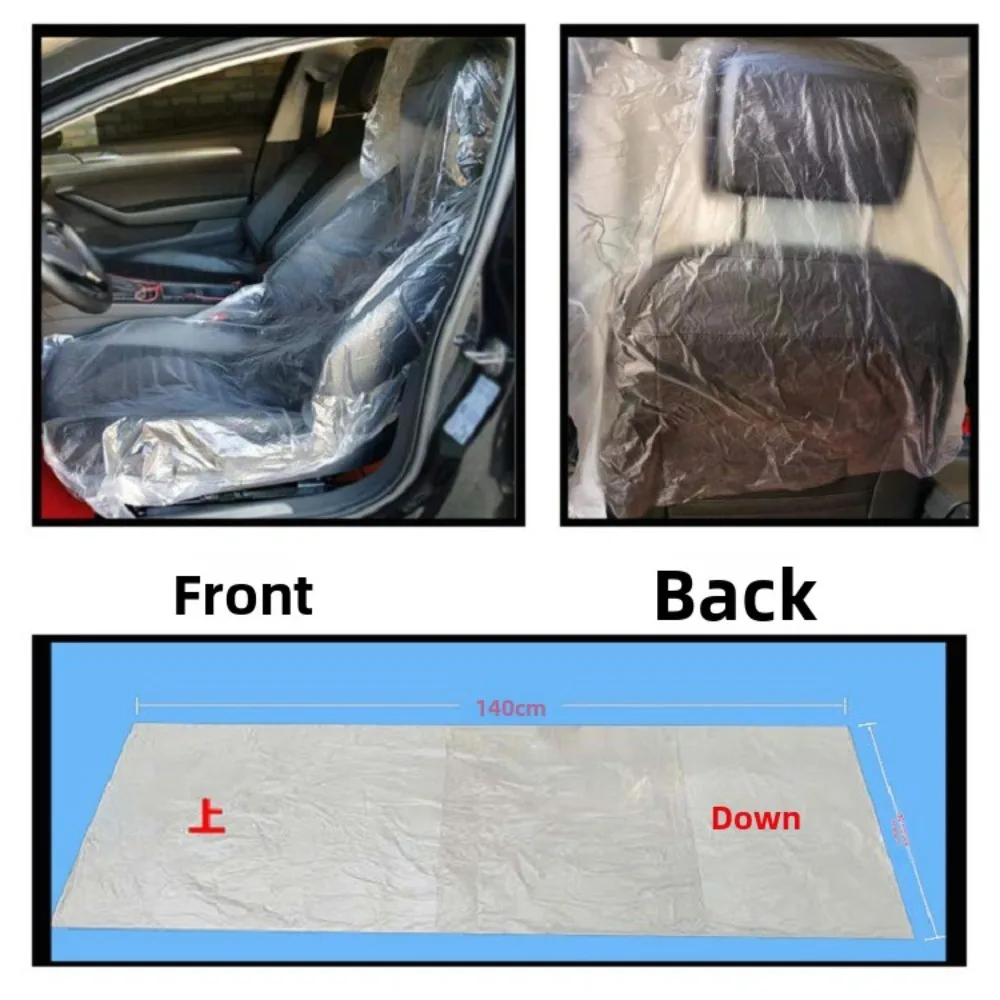 Disposable Car Seat Covers Plastic Waterproof Anti Dust Protection Cover For Auto Interior Seat Protector