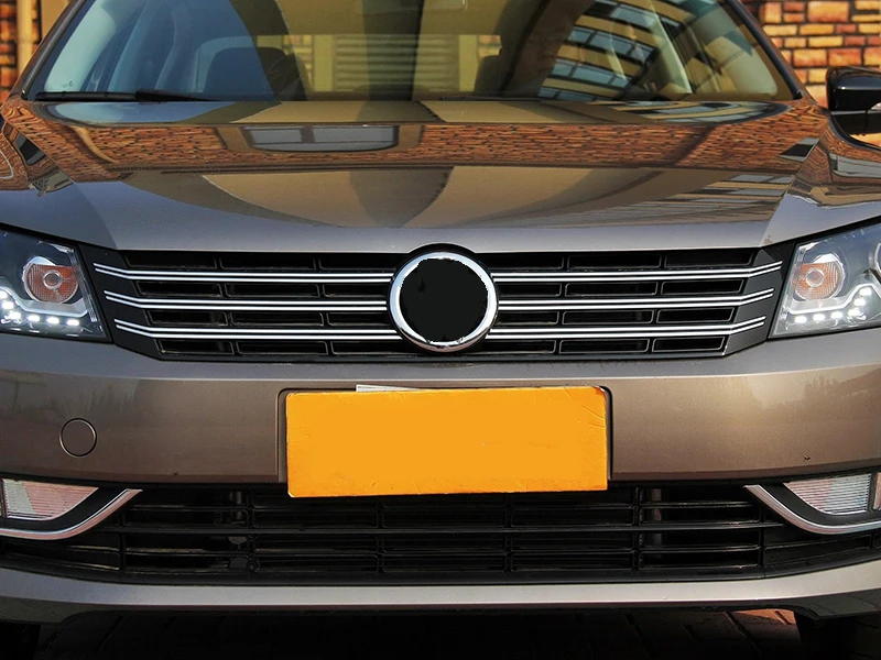 Front Bumper Grille Lower Racing Grill Cover Decorative Bright Strip For VW Volkswagen Passat B7 2011 2012 2013 2014 2015 view 6