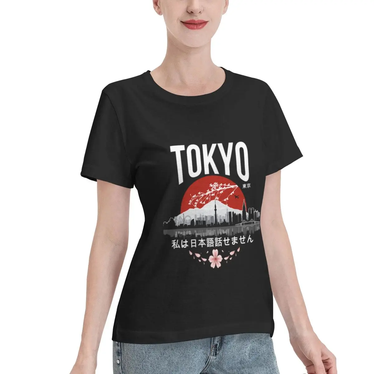 All Body Type Tokyo - I Don T Speak Japanese White Version Boxy Women's T-shirt Trendy Comfy Daily Top