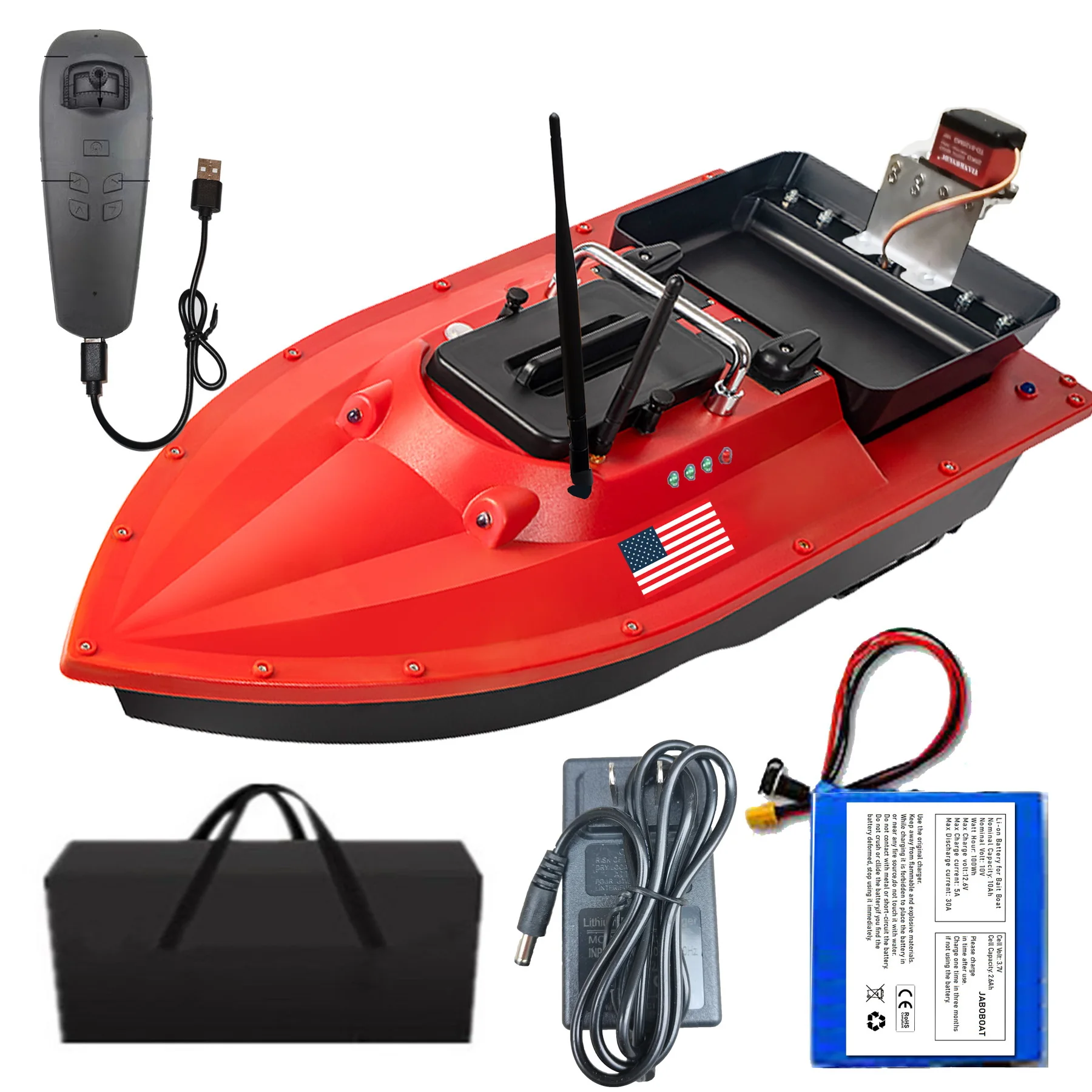 CRESEAPRODUCTS High Speed RC Fishing Bait Boat for Ocean Lake Fishing, 500M Range, 4.5KG Load, Cruise Control