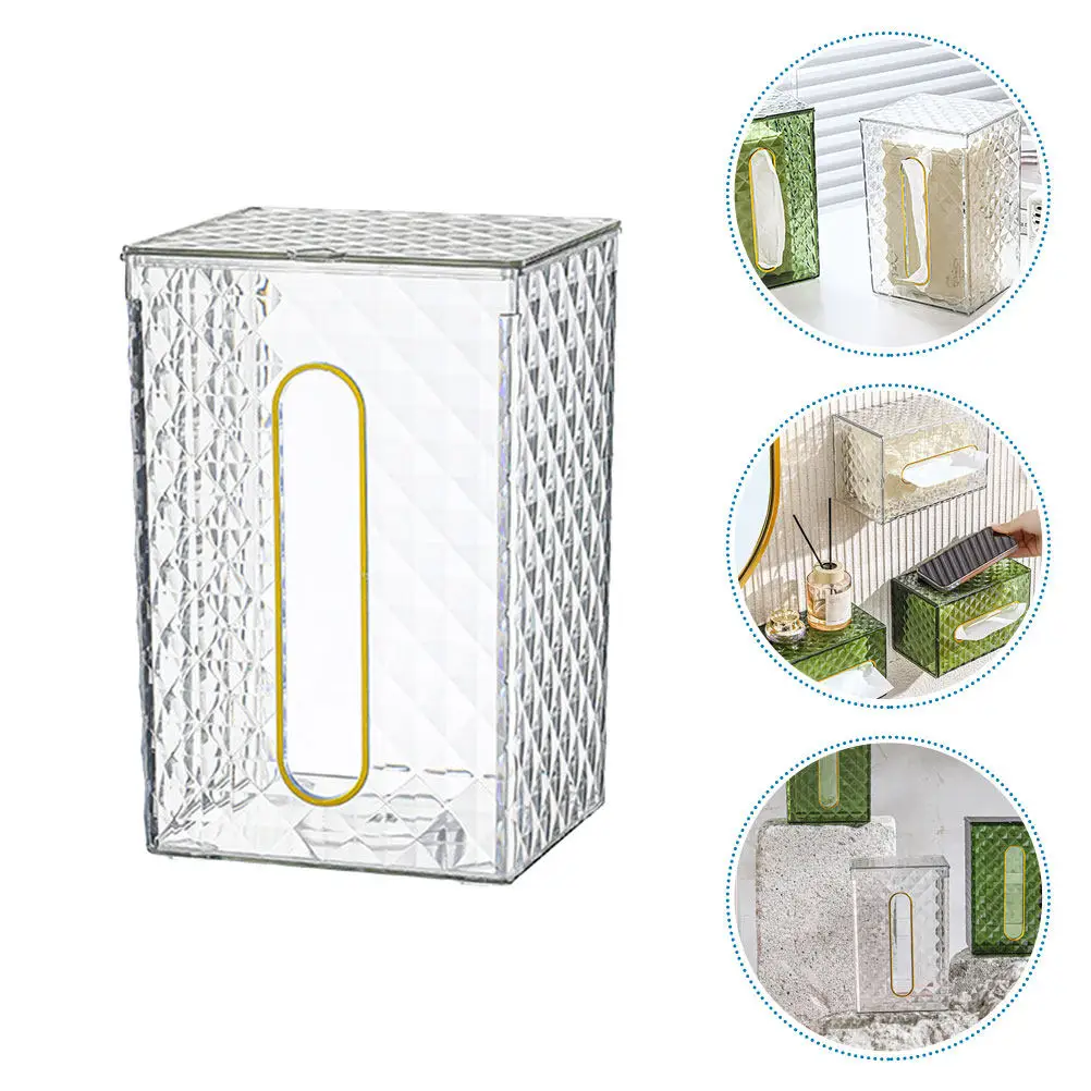 No-Drill Tissue Box for Living Room & Desktop – Sturdy Napkin Storage Case, Paper Towel Organizer