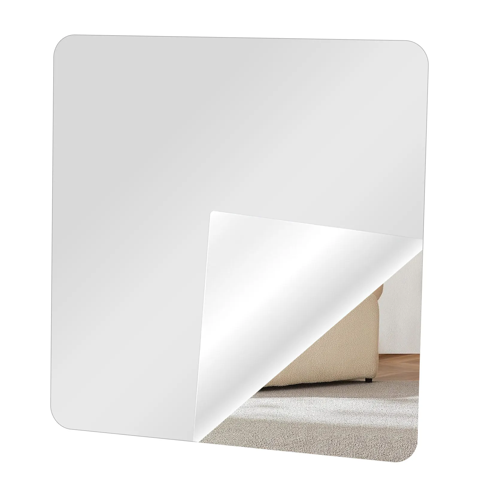 Adhesive Wall Mirror Sheet Acrylic Makeup Mirror Wall Decor Hanging Mirror Home Wall Decoration Bathroom Mirrors For Dressing