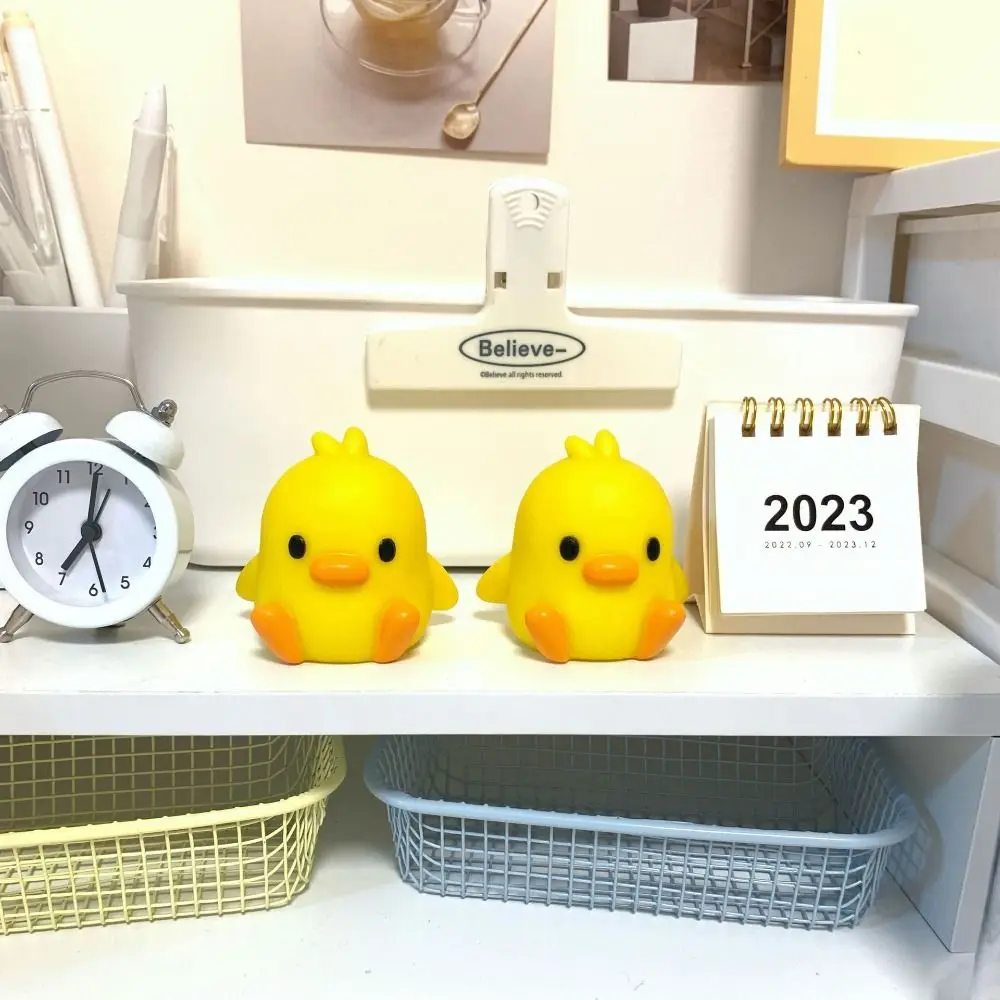 سطح المكتب زخرفة LED بطة ضوء الليل سيليكون الكرتون النوم مصباح مضحك الإبداعية أباجورة طفل الأطفال طفل