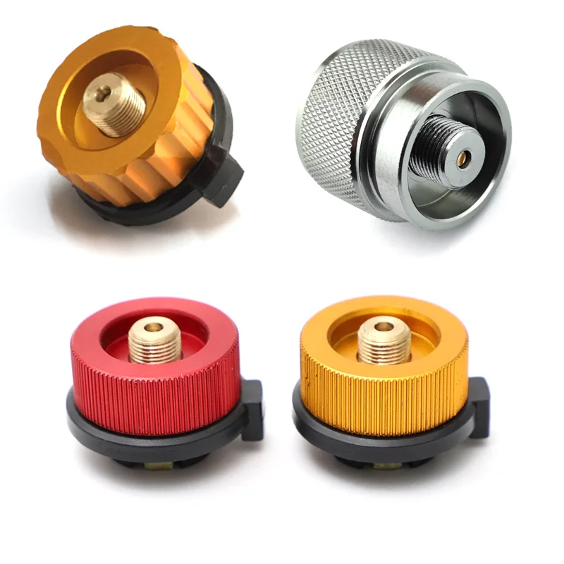 Farbenfroher Outdoor-Campingkocher Gastank-Adapter Propan-Tank-Adapter Gasbrenner-Umwandlungskopf Campingausrüstung