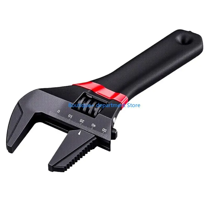 E1PD Large Opening Adjustable Wrench Steel Spanner For Bathroom Plumbing And Tight Space With High Strength Alloy Steel
