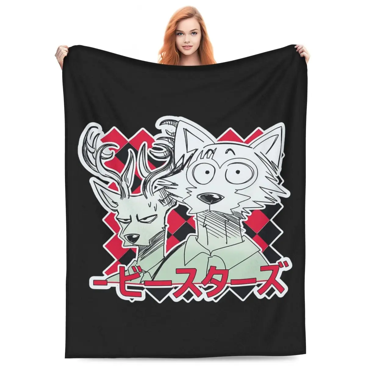 Beastars Blankets Flannel Sofa Throw Blanket Multi-function for Couch Bedding Throws Bedspread Quilt