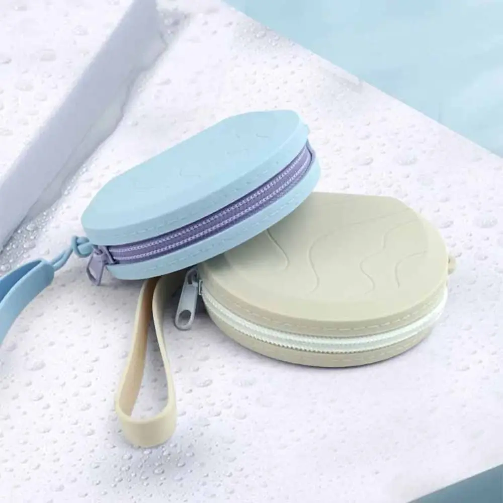 

Morandi Color Semicircle Silicone Cosmetic Bag Rectangle Large Capacity Multifunction Storage Bag Solid Color
