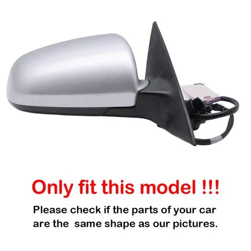 Imagen 2 del producto Para Audi A3 S3 8P 2005-2008 A4 S4 B6 B7 8E 8H A6 S6 C6 4F cubierta de espejo de puerta agregar en la cubierta de la tapa del espejo retrovisor lateral