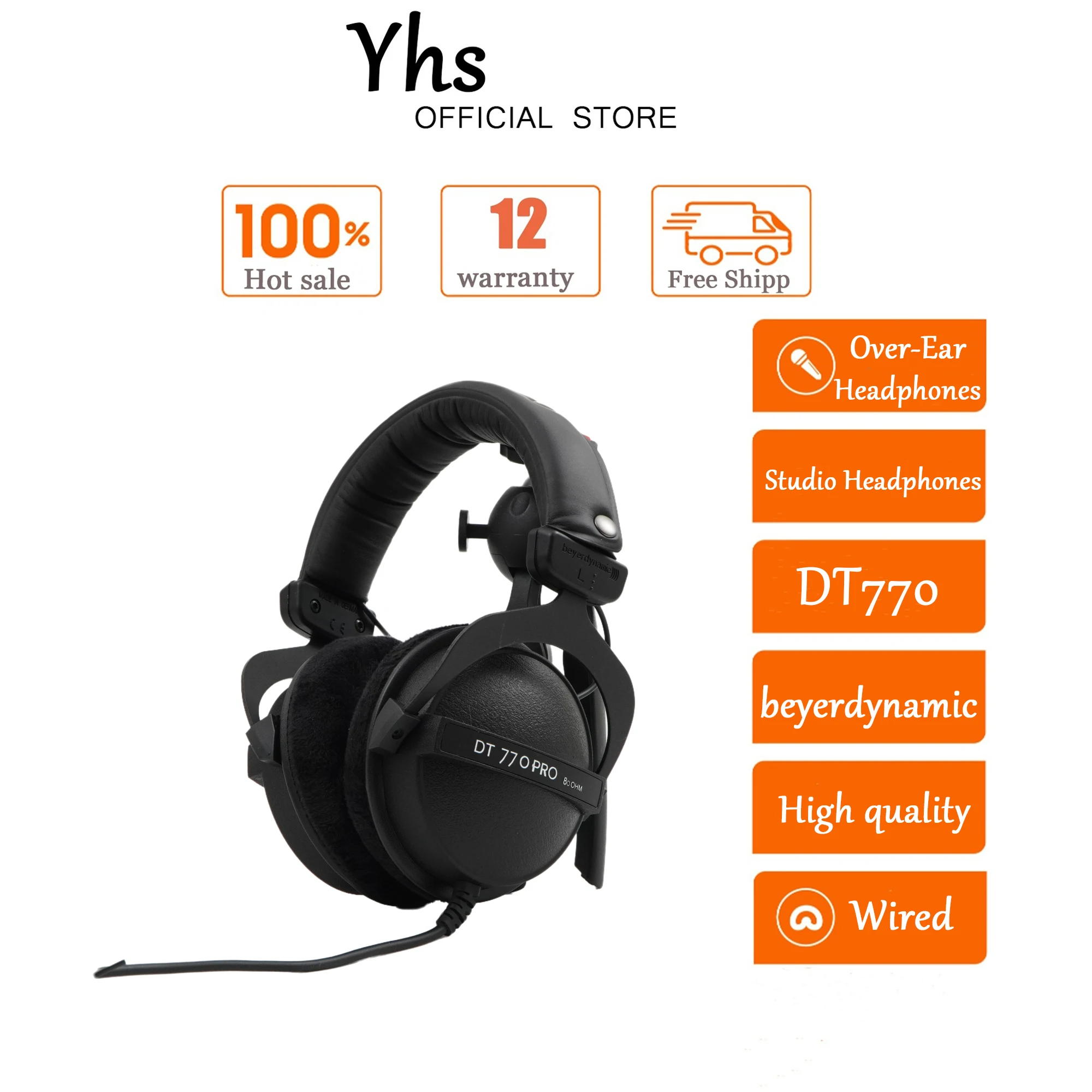 

Для наушников студийных Beyerdynamic dt 770Pro 32Ohm 80 Ohm 250 OhmOver Ear Studio