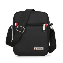 Bolso pequeño de lona para hombre, bandolera de hombro cruzada, informal, a la moda