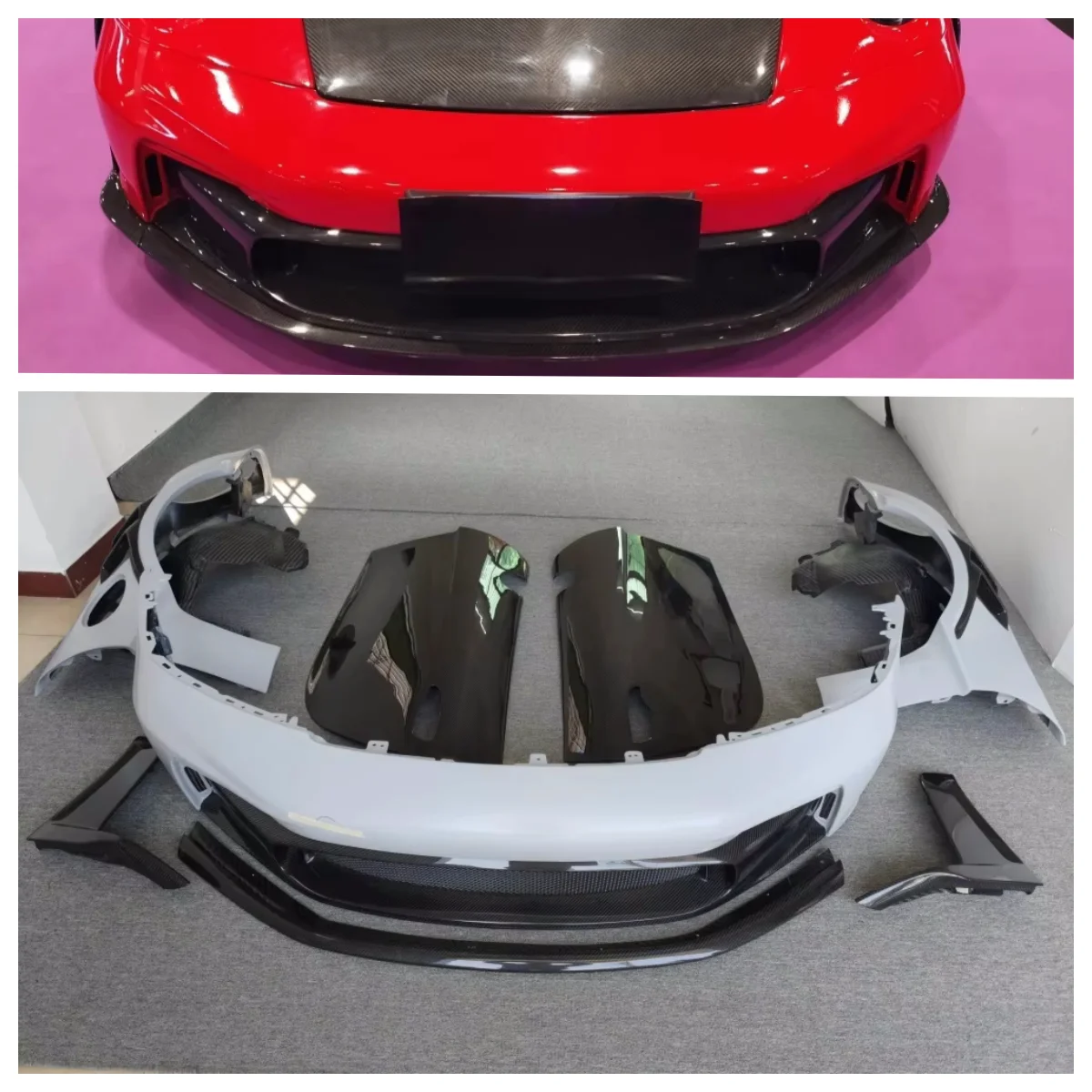 

Suitable for Porsche 992 911 Retrofit Upgrade GT3RS Model Carbon Fiber Front Bumper Mudguard Body Kit
