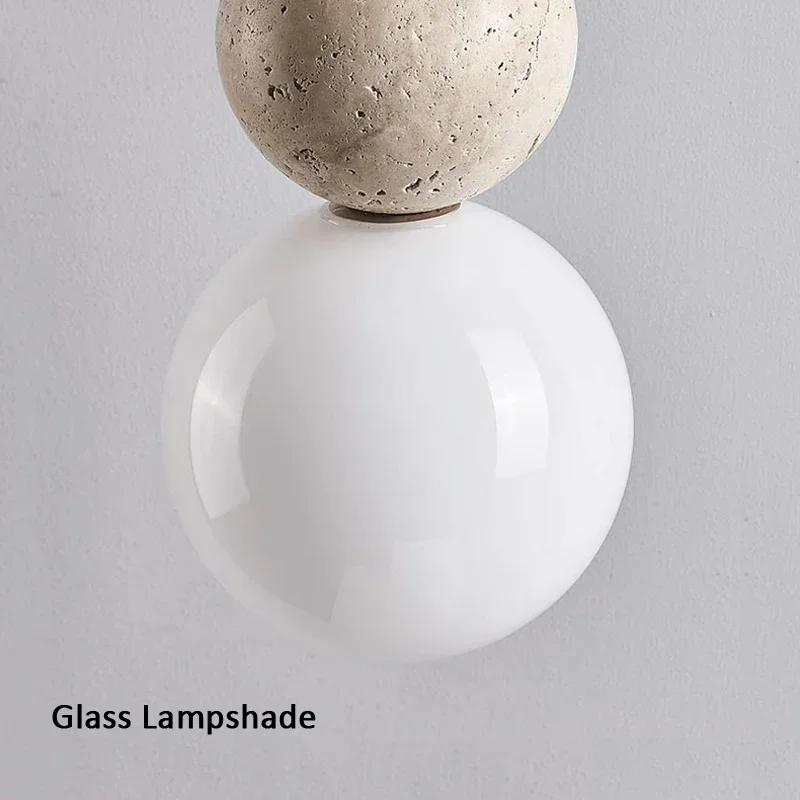 Lámpara colgante Led de estilo escandinavo para decoración de habitación, iluminación de apartamento Simple, Tufa amarilla Wabi Sabi, mesa redonda en forma de calabaza