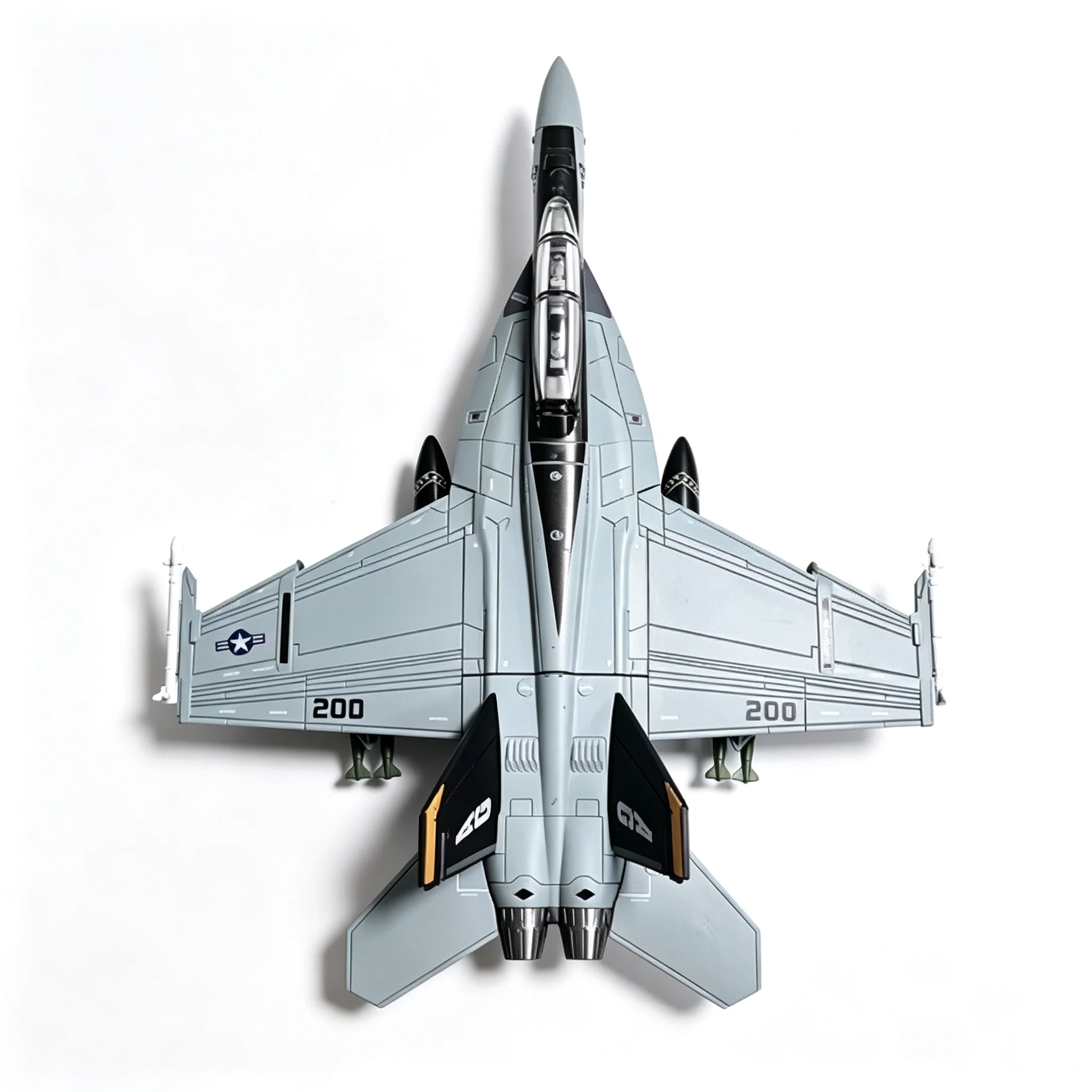 F/A 18F Super Hornet Military Aircraft Snap Build Hobby Collectors Desktop Display Comes With Black Display Stand