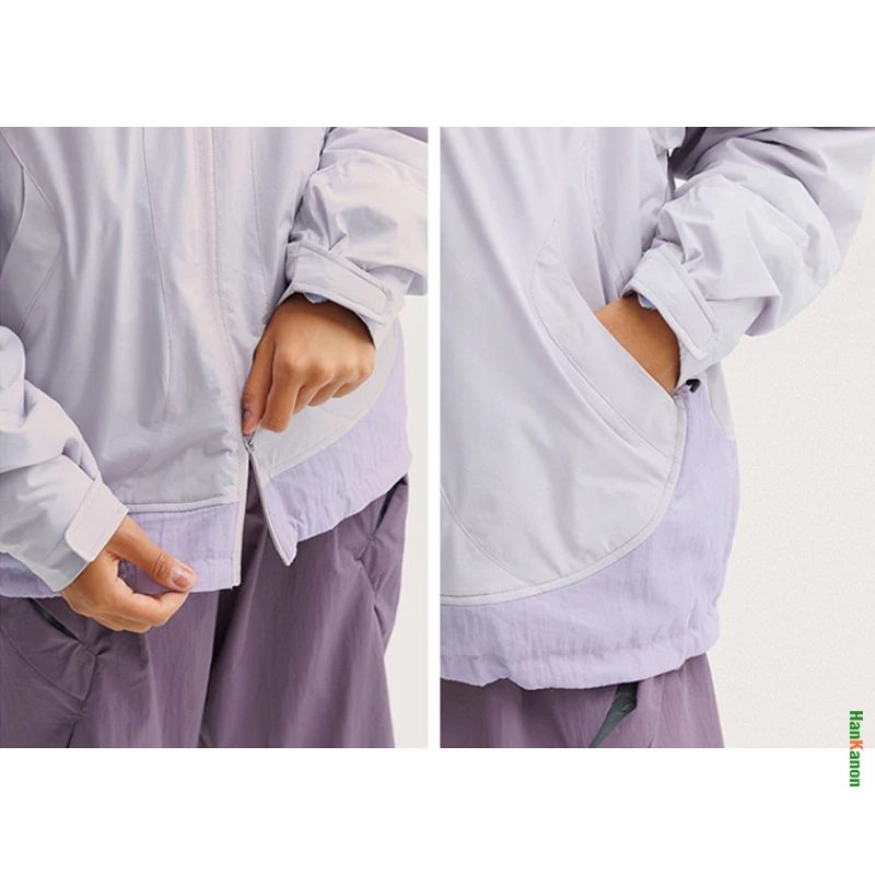 سترة Ultra - Light Cloud Velvet مقاومة للماء والرياح للتدريب الشتوي - للجنسين للتخييم والمشي لمسافات طويلة #3