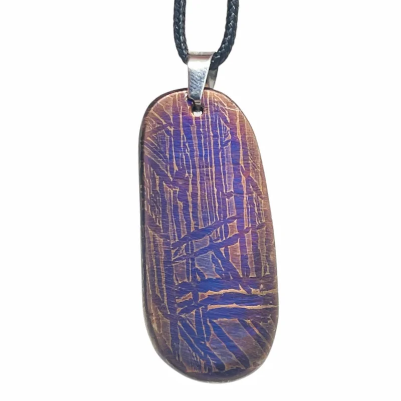 Genuine Muonionalusta Meteorite Elongated Oval Pendant Fine Meteorite Collection Piece LK442