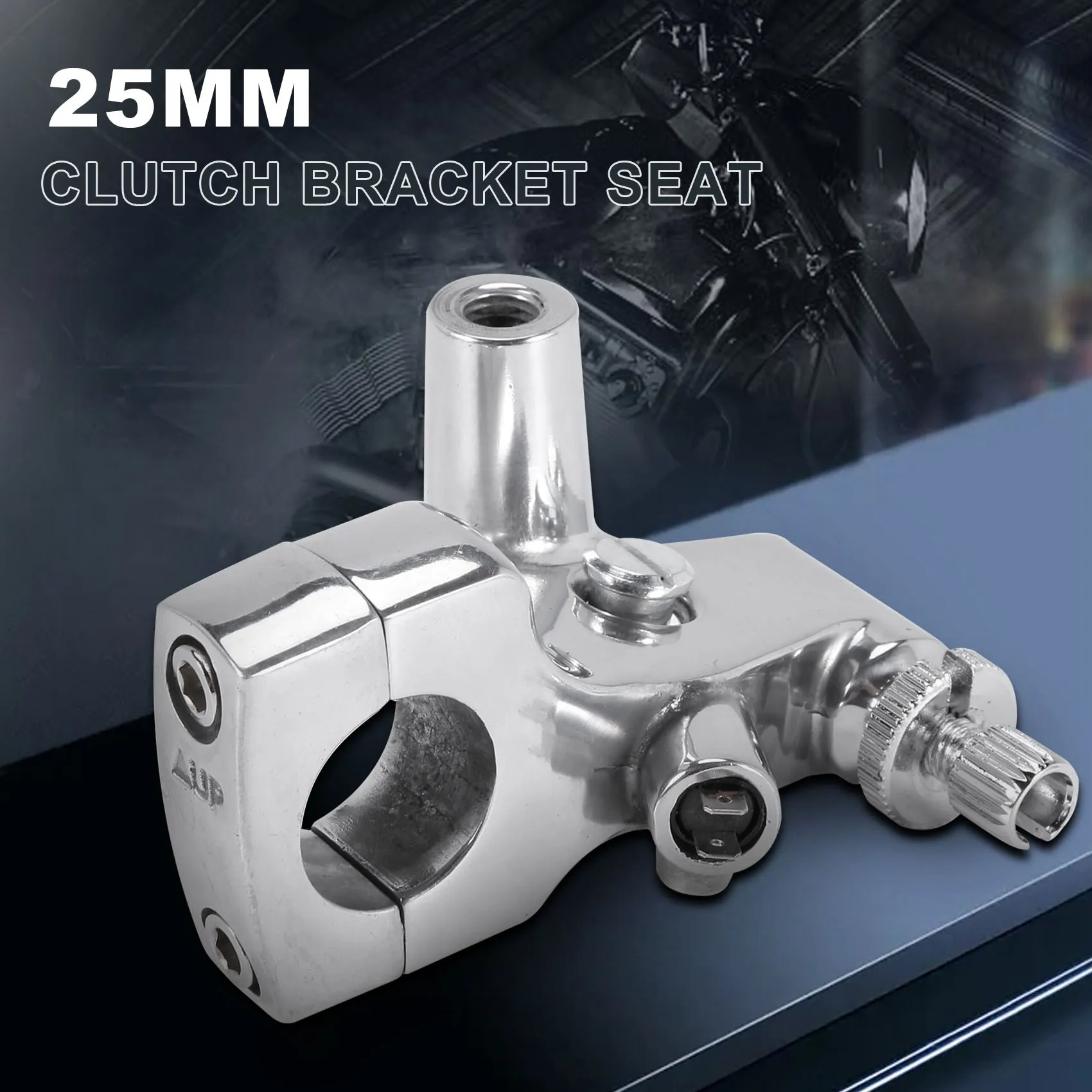 25mm 1inch Motorcycle Clutch Lever Mount Holder for Honda Shadow 600 VT750 Silver Aluminum Alloy