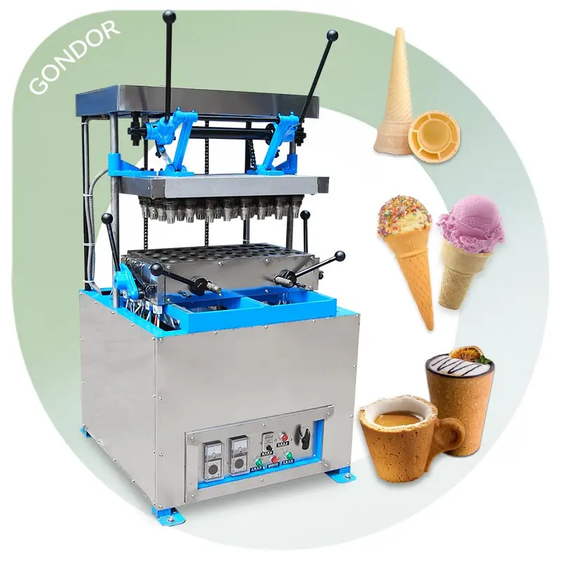 

Semi Automatic/Manual Biscuit Waffle Wafer Cup Mold Commercial Mini Ice Cream Cone Make Maker Machine Price for Sale