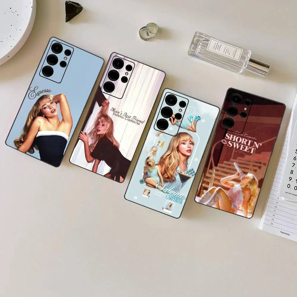 Singer S-Sabrina C-Carpenter Phone Case For Samsung S 24 fe 25 Ultra plus 20 lite 21 30 22 23 24 22 Ultra 5G Fundas