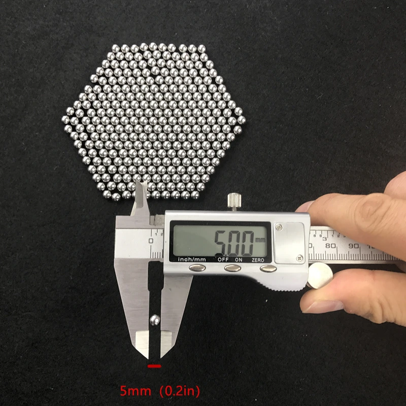 1000/2000pcs 5mm Hunting Slingshot Steel Ball Steel Ball Shooting Hunting Balls Catapult Slingshot Hitting Ammo