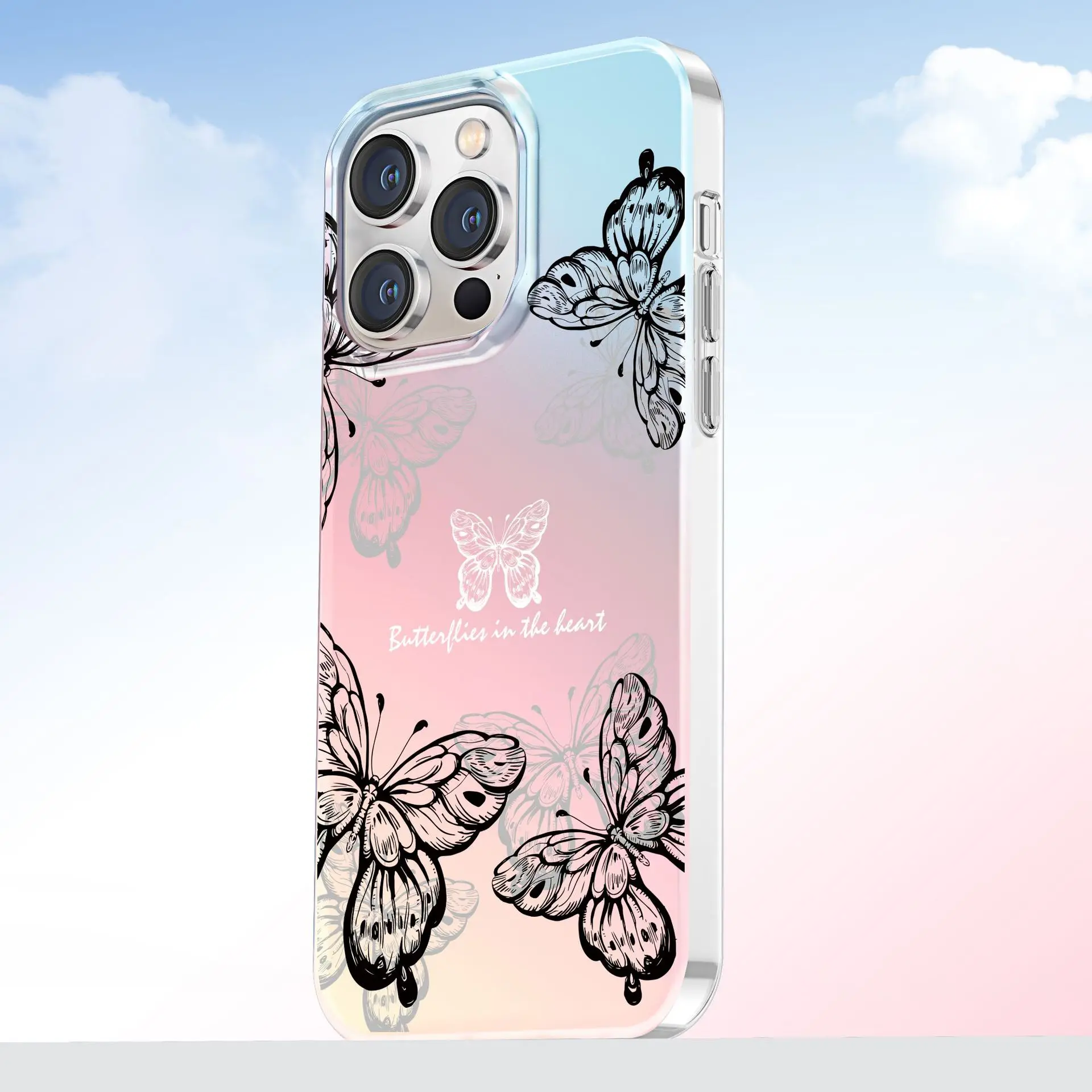 48PCS Matte Phone Case For iPhone 11, 12 Pro Max, Personalized, Cute Cartoon Illustration, Laser Gradient Back Cover, Wholesale