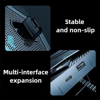 D11 Mute Gaming Laptop Cooler Base with RGB Foldable Adjustable Heat Dissipation Stand Support 12-18'' Notebook Cooling Bracket - Image 2