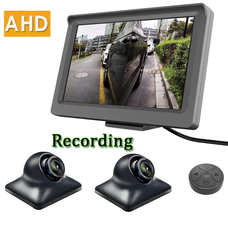 

5 inch 2 Split 1080P Car Monitor Car Blind Spot HD Auxiliary Backup Camera For Left side / Right Side With Recording Function