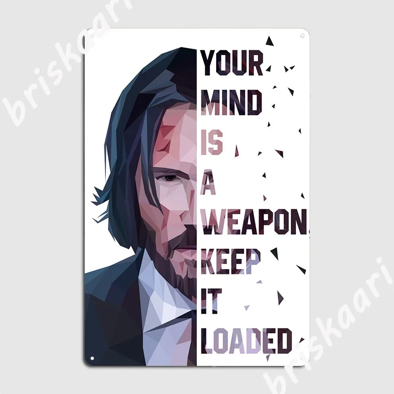 John Wick Quote Artworks Metal Sign Retro Club Home Wall Plaque Party Tin sign Posters