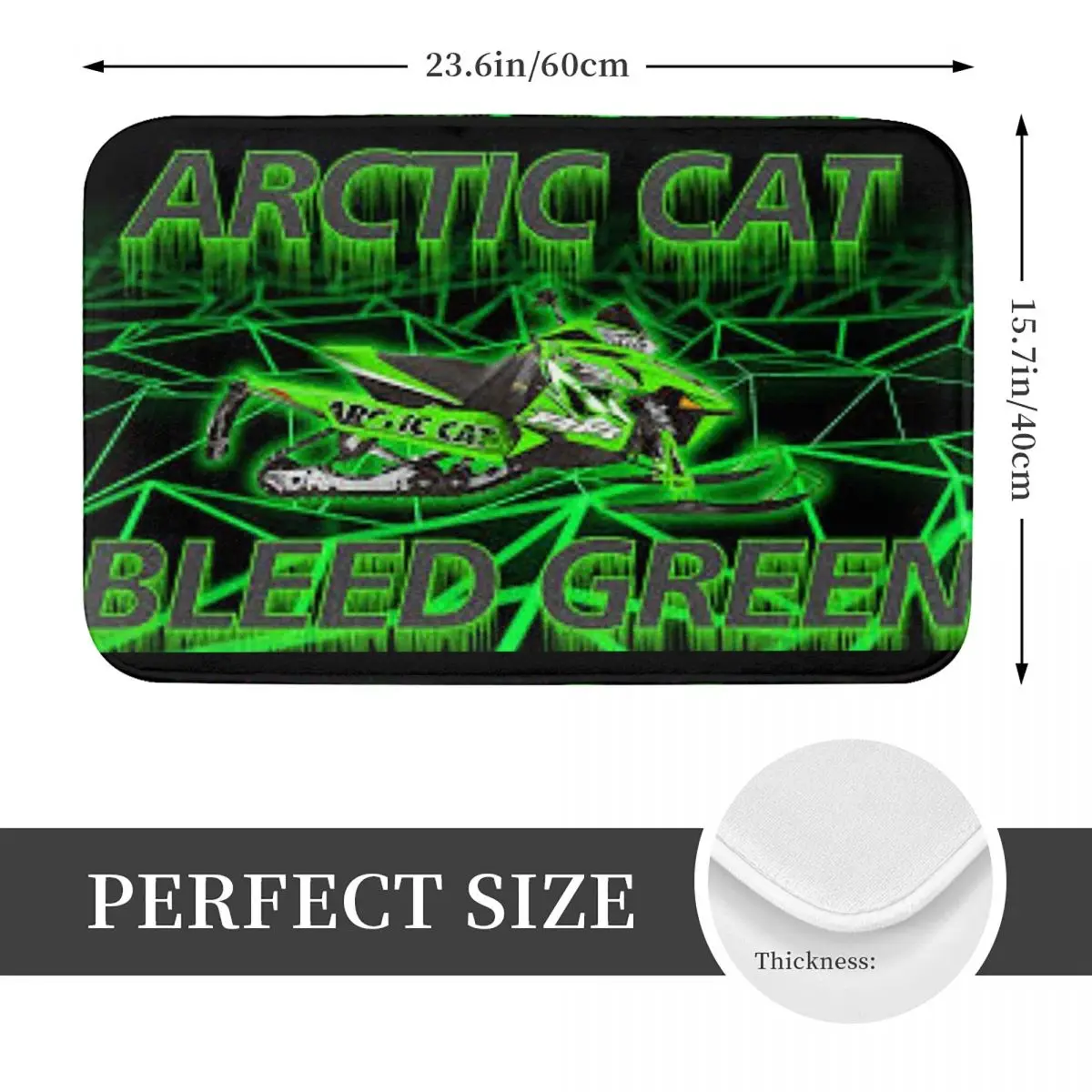 Arctic Cat Anti-slip Doormat Floor Mat Cushion Carpet Rug for Kitchen Entrance Home Bedroom Footpad Mats