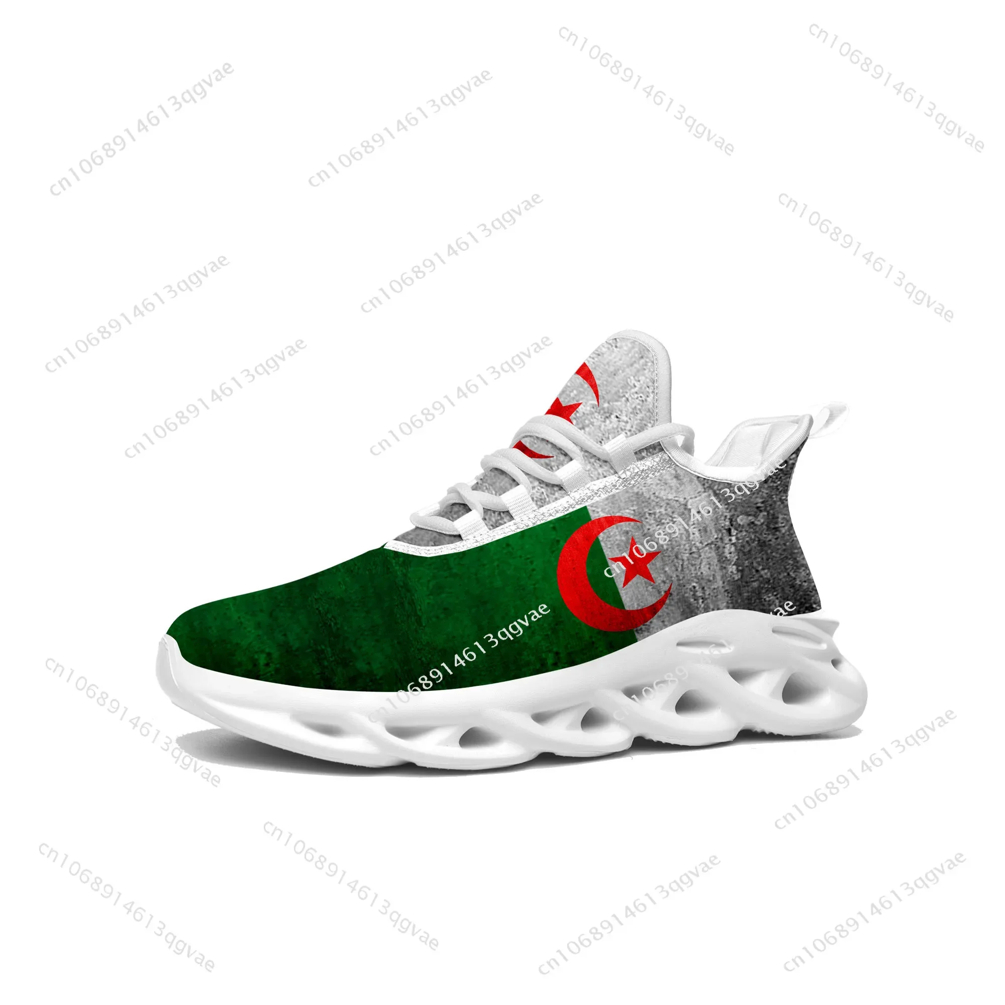 Algerian Flag Flats Sneakers Mens Womens Algeria Sports Running High Quality Sneaker Lace Up Mesh Footwear Tailor-made Shoe
