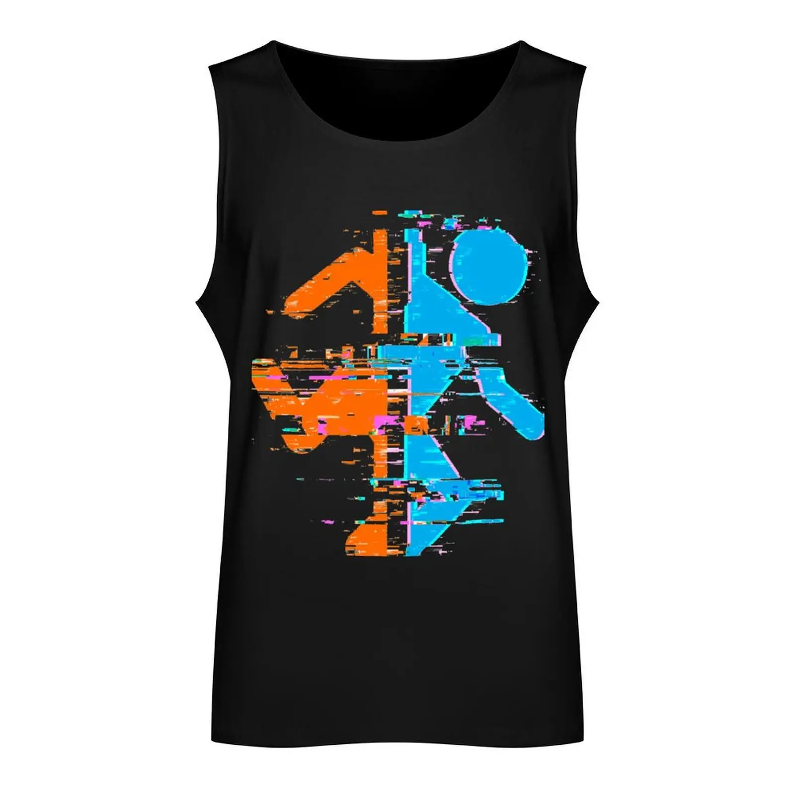 Portal - Glitch Tank Top gym clothes for man sports t-shirts for men