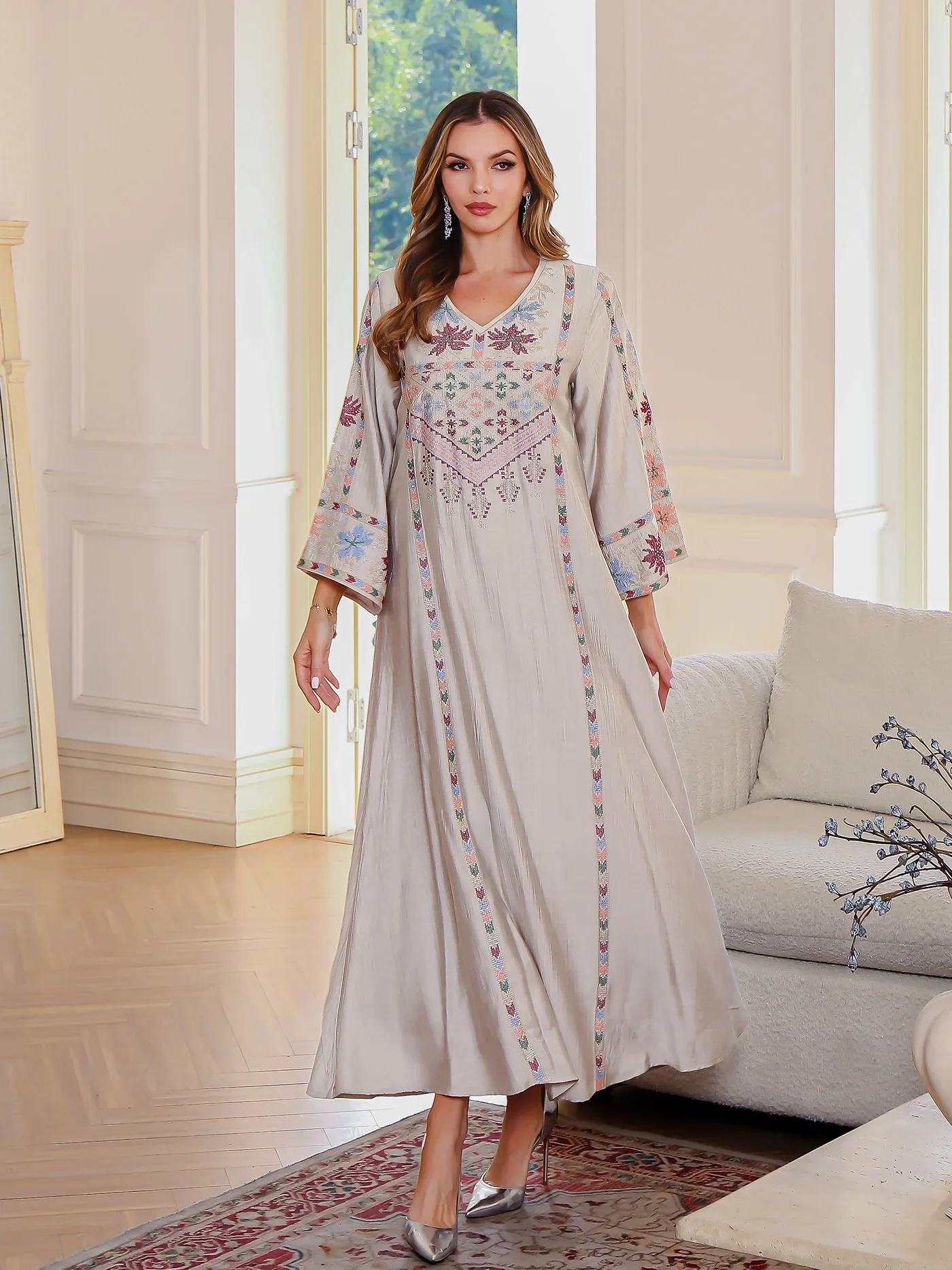 Eid femmes Robe Abaya musulman Ramadan Jalabiya broderie perles robes de soirée dubaï longue Robe maroc robes Largos 2026