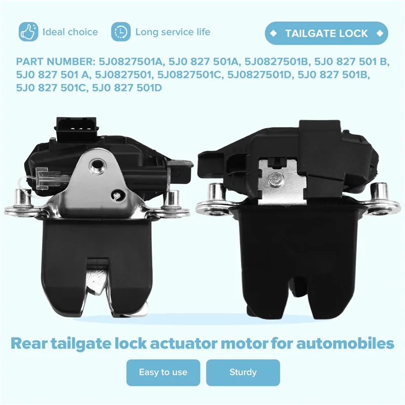 

НОВАЯ защелка замка задней двери багажника автомобиля для Skoda Fabia II/Roomster 2006-2015 5J0827501B 5J0827501A 5J0827501C