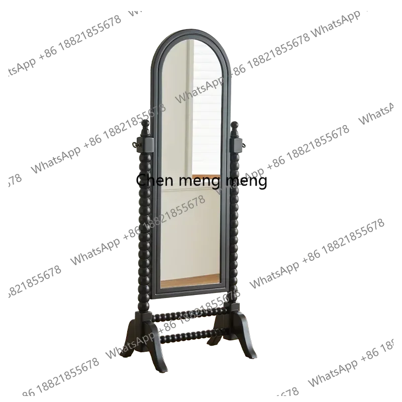 Wood Girls Hanging Mirror Quality Nordic Bedroom Floor Living Room Art Mirrors Full Body Aesthetic