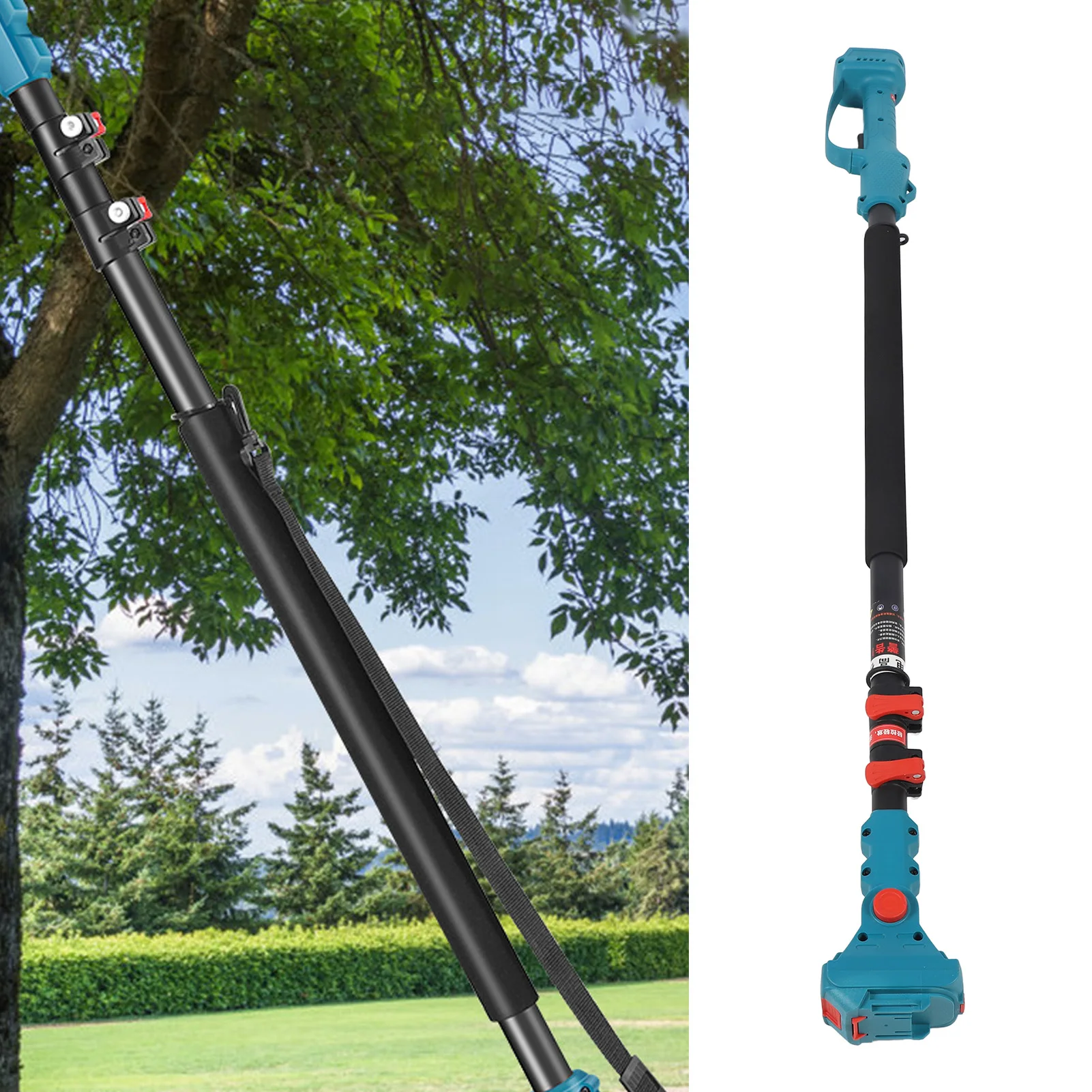 

High Branch Pruning Telescoping Rod Aluminum Telescoping Pruning Pole Efficient Stable Grip for Electric Pruner