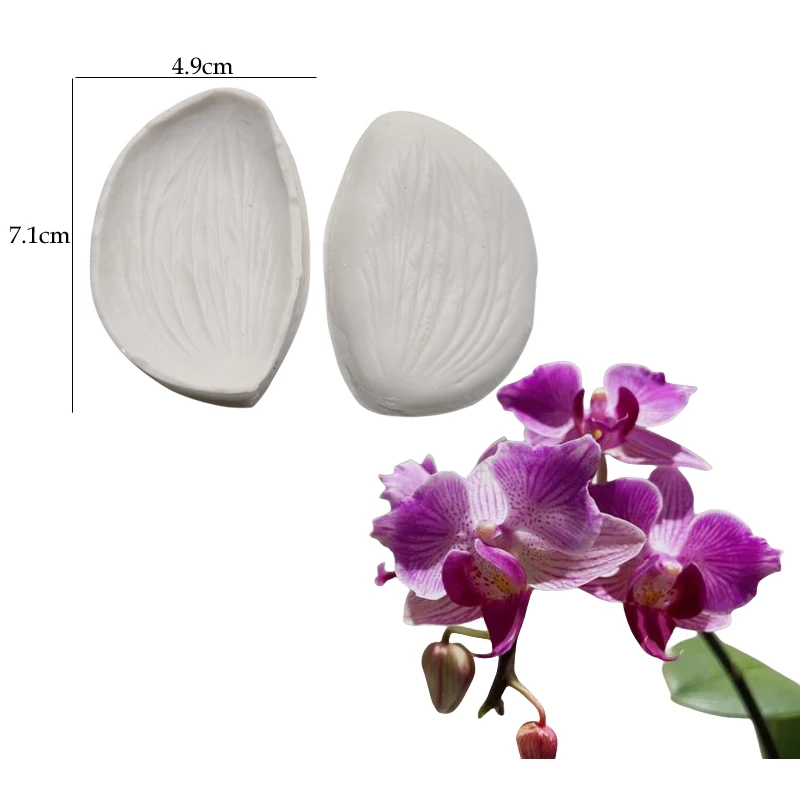 Phalaenopsis Orchid Sugar Flower Silicone Mould Butterfly Orchid Petal Flower Fondant Sugarcraft Clay Sugar Cake DecoratingM2900