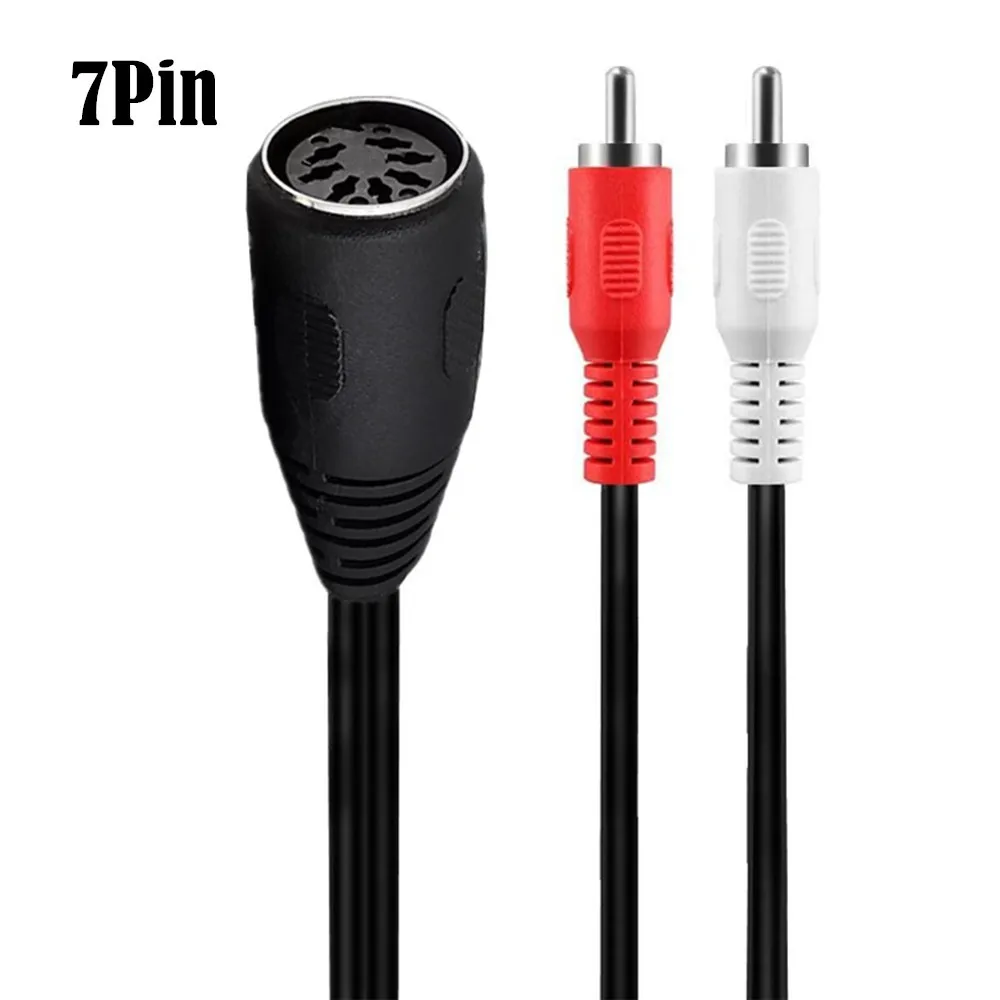 7 Pin DIN męski i żeński publiczny do 2 RCA Lotus męski podłącz staromodny sprzęt B & O kabel Adapter 0.5m 1.5m