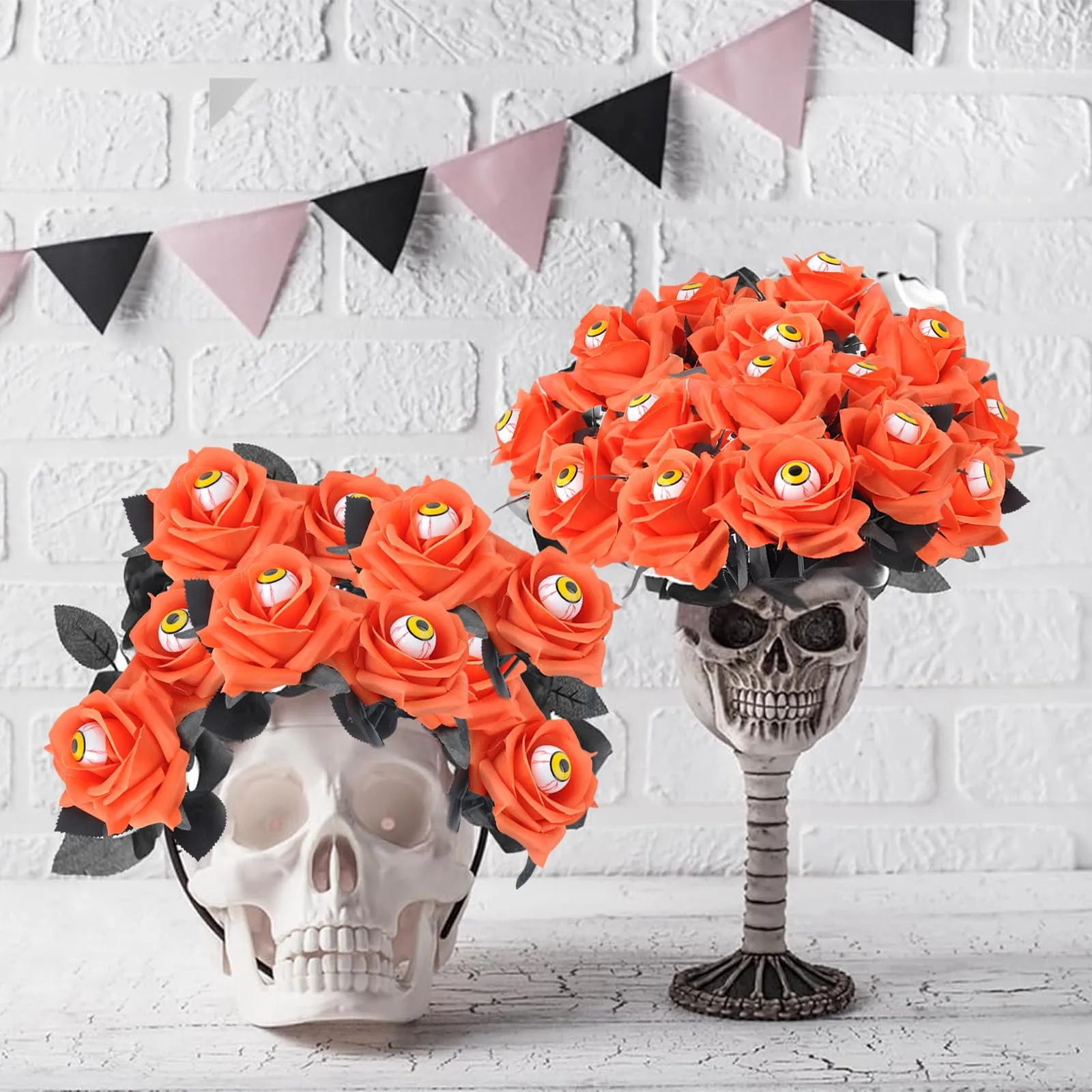 Kreative Teufels auge Rose Anordnung ist mehr für Halloween Geschenk Urlaub Party Dekoration Anordnung vier Farben zur Auswahl – Detail 14