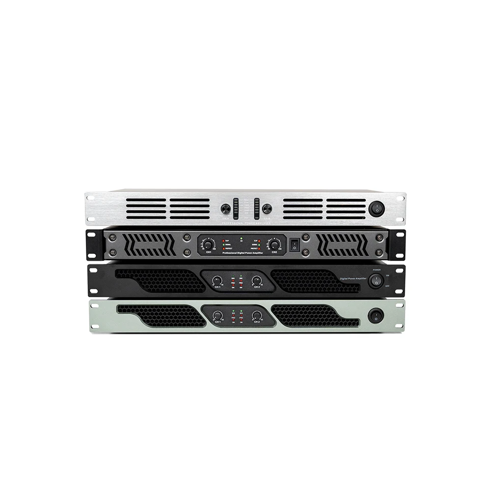 Class D Professional 1U 2 Channel 200W 350W 450W 800W Digital Audio Processor Power Amplifier