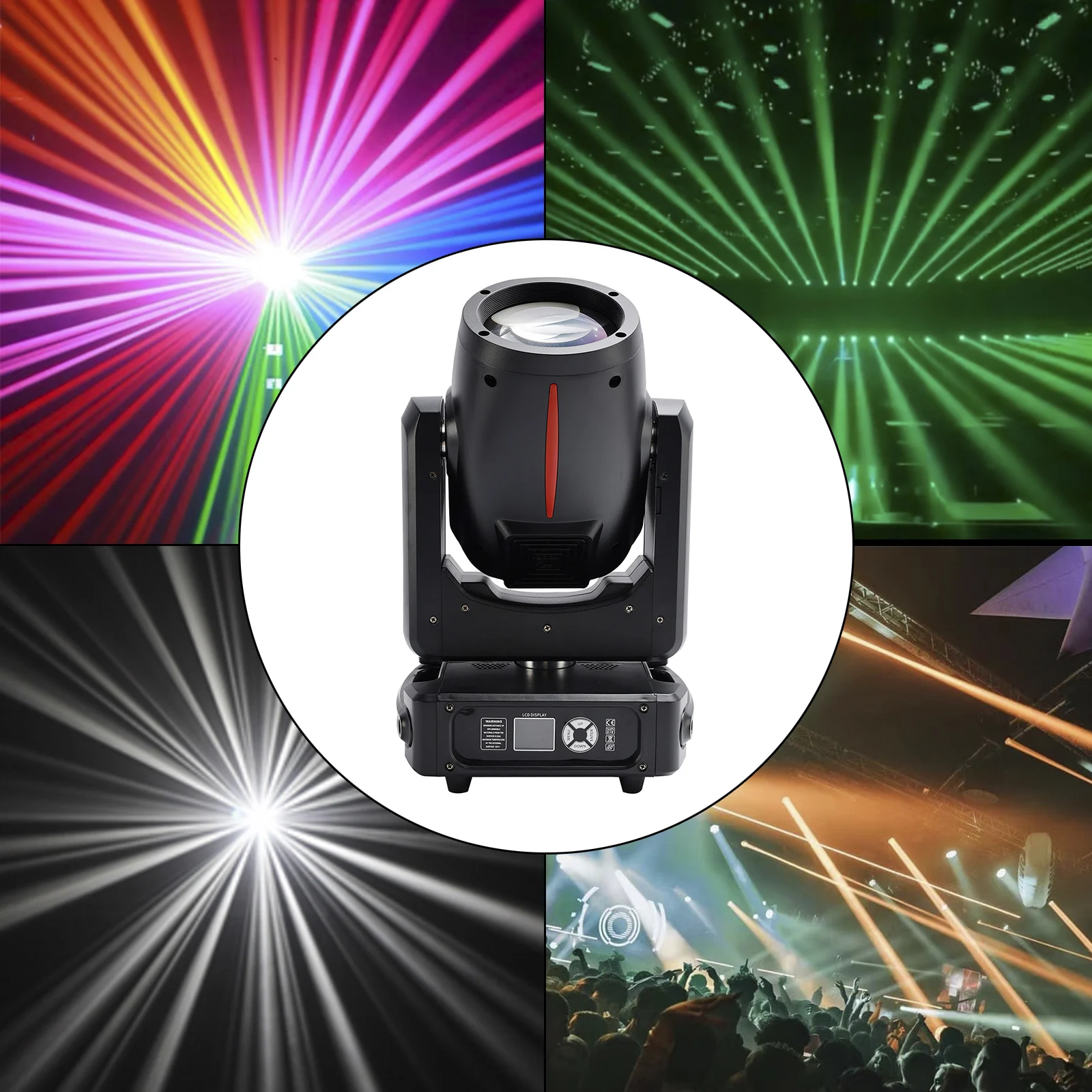 380W Bulb 14Color 16Ch 8 Sides Prism 0-100 Liner Dimmable Beam Moving Head Light