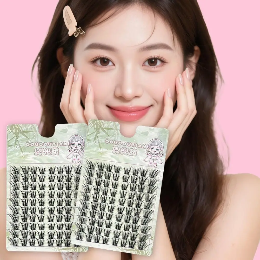 رموش صناعية ساحرة شرقية، تأثير عين الثعلب مجنح نزهة طبيعية نمط رموش ملحقات القطط، رموش صينية Wispy Out E U7W2 #4