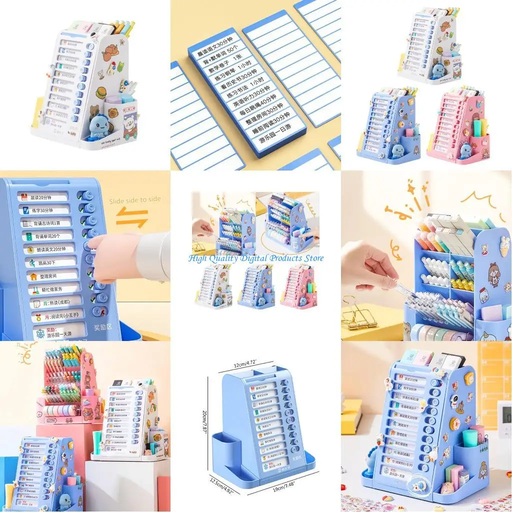 

U2JE Pen Holder Kids Discipline Board with Large Capacity Side