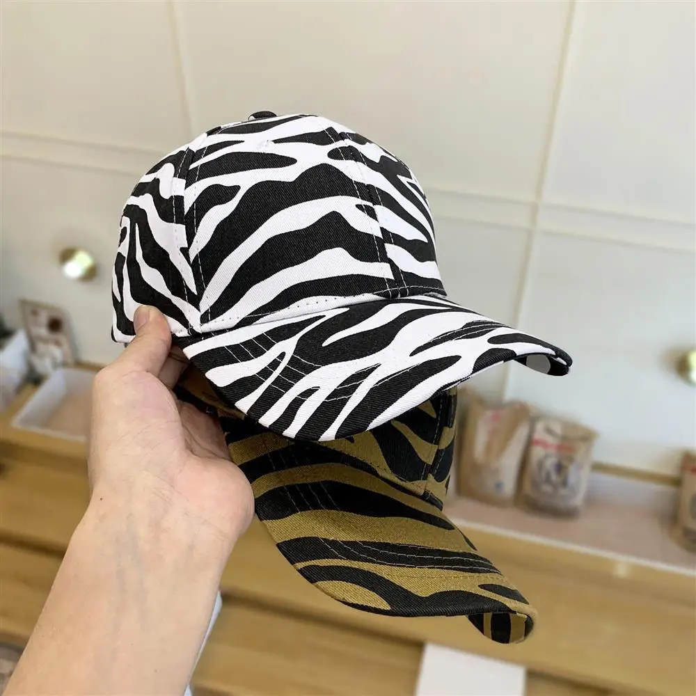 Fashion Zebra-patterned Ladies Baseball Cap Various Colors Trendy Versatile Summer Sun Protection Shade Beanie Hat