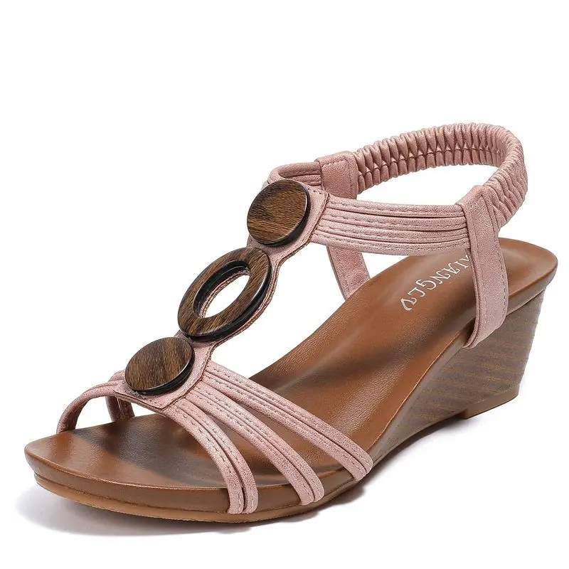 

Faionable n римские сандалии женские на каблуке летние новые Sle Fairy T ретро одежда And oes трансграничная