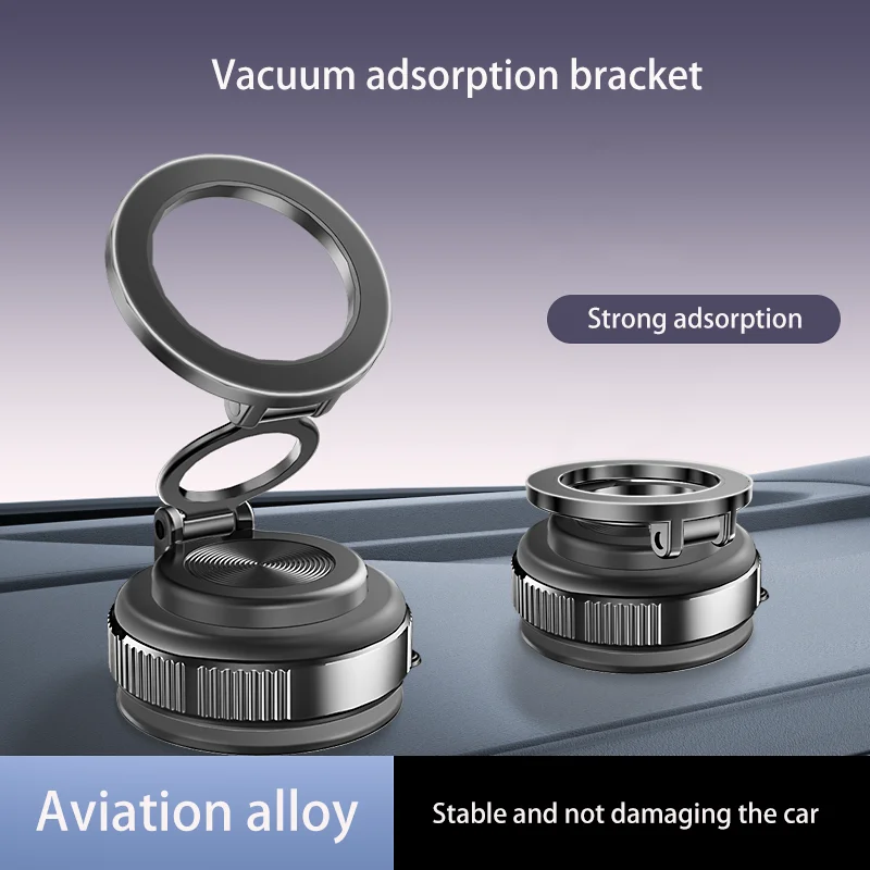 

Magnetic Car Phone Holder 360° Rotation Folding With Aluminum Alloy Suction Cup Phone Holder for All Smartphones Car accessory