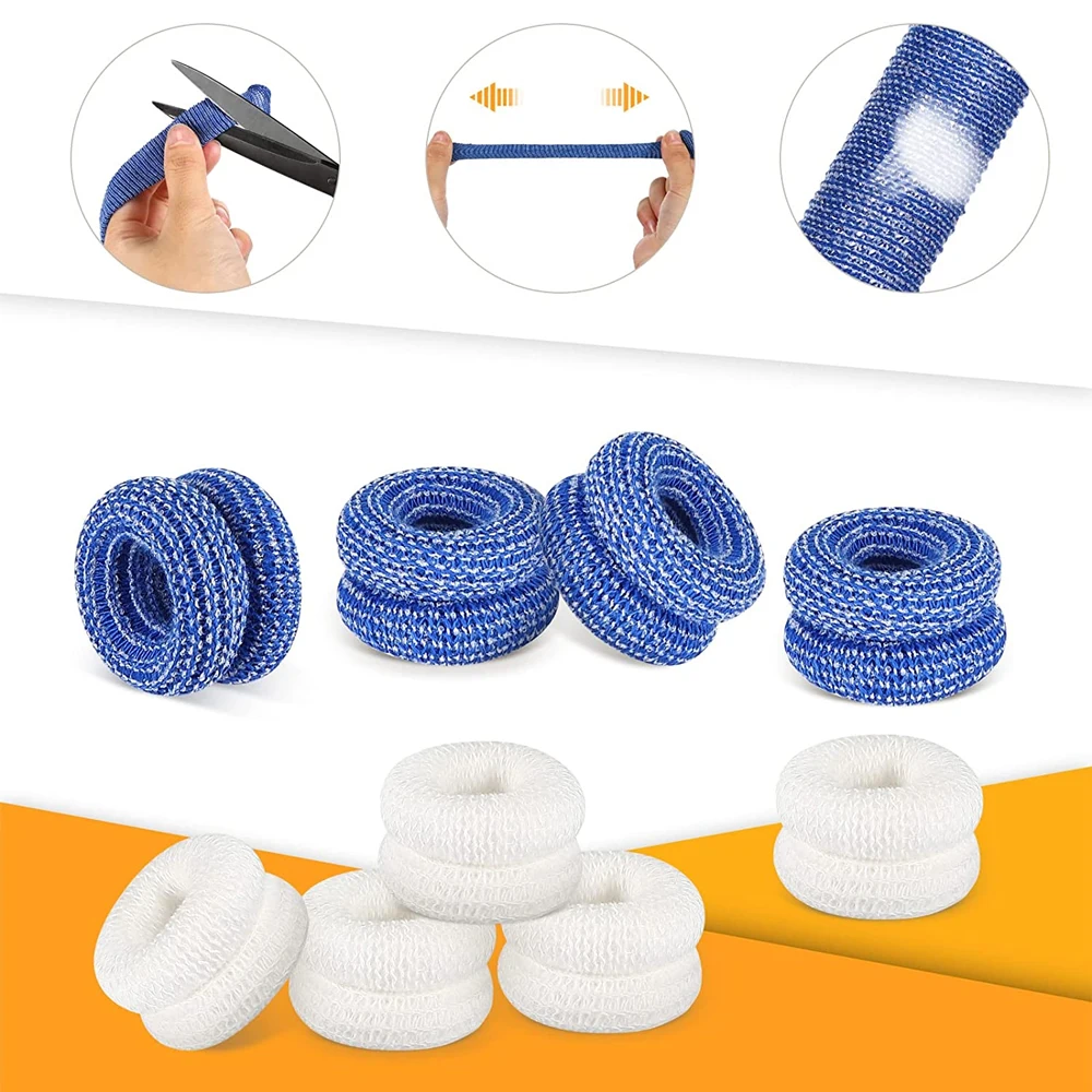 Vendaje Tubular para dedos, 10 piezas, Protector de pulgar, cojín Protector para las yemas de los dedos, absorbe la humedad