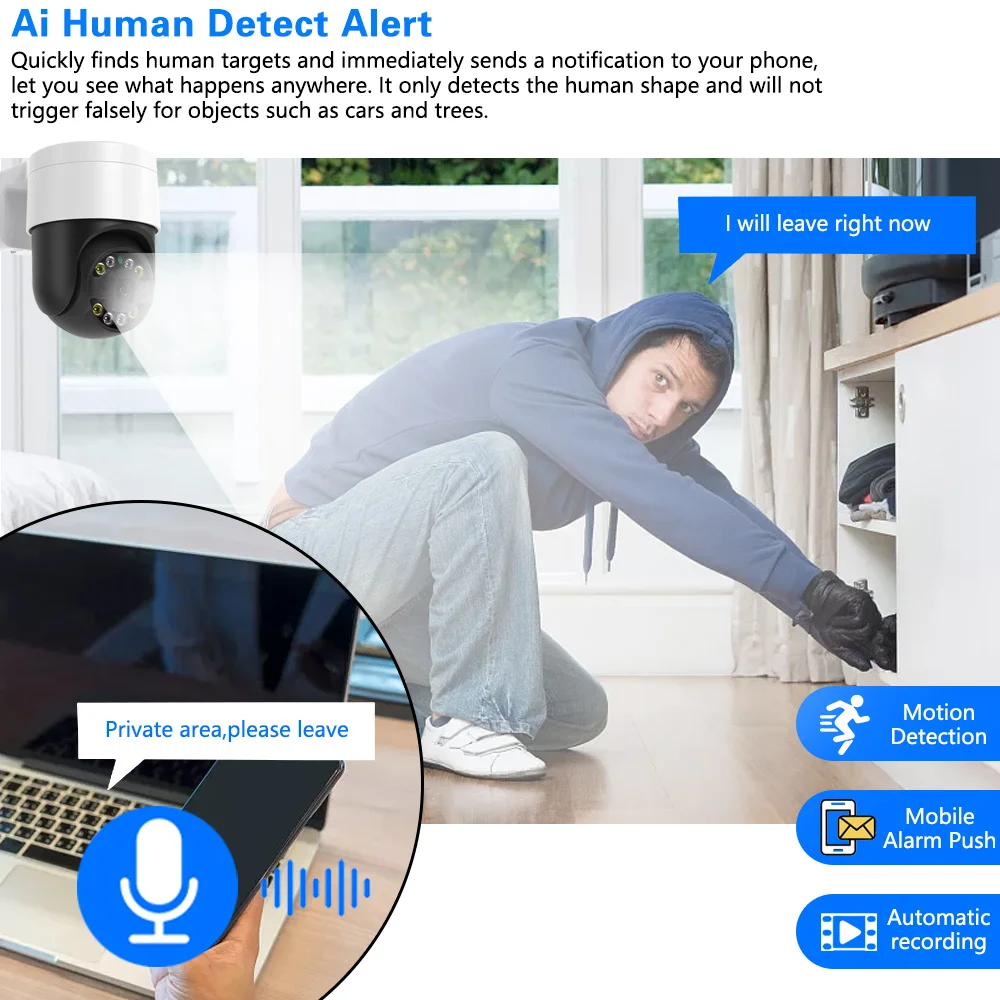 8CH 8MP Digital Camcorders CCTV Security POE PTZ Cameras System Security Protection Video Card Cccam external Home Alarm System