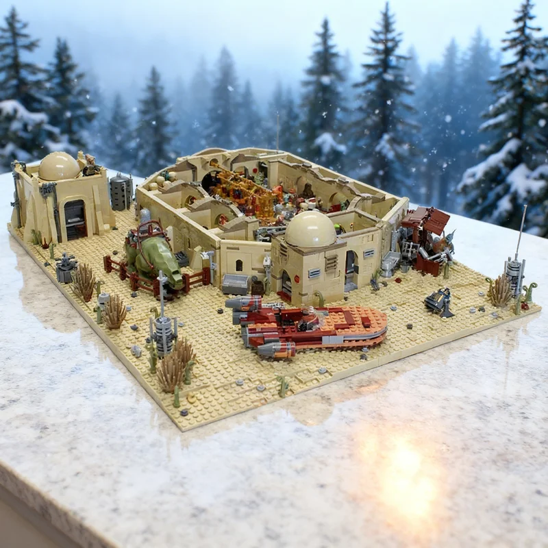

3450pcs MOC Mos Eisley Cantina Star Battle Model Building Blocks Toy Gift Creative Display Collectible Desk Premium Adult Kids
