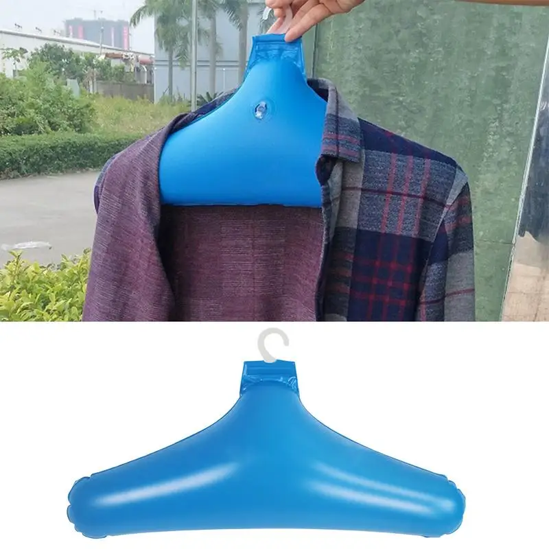 Portable Hangers For Travel Inflatable Folding Clothes Drying Rack Coat Storage Non Slip Coat Holder Portable Clothing Storage