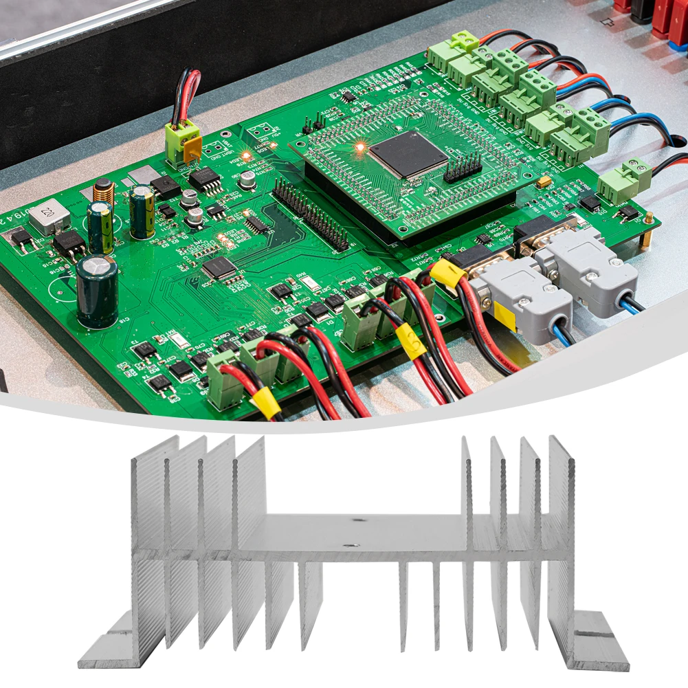 Fast Heat Conduction Aluminum Radiator for Single Phase SSR10DA40DA Solid State Relay with Silver/Black Options