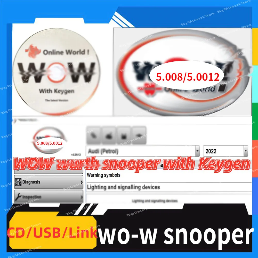 wur-th W-OW V5.00.12  5.00.8 R2 Software Multi-languages with Kengen For T-cs Multi-diag Cars Diagnostic Tool 2024 Hot sale link